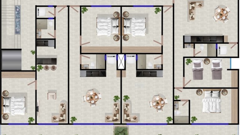 12 Departamentos de una habitación